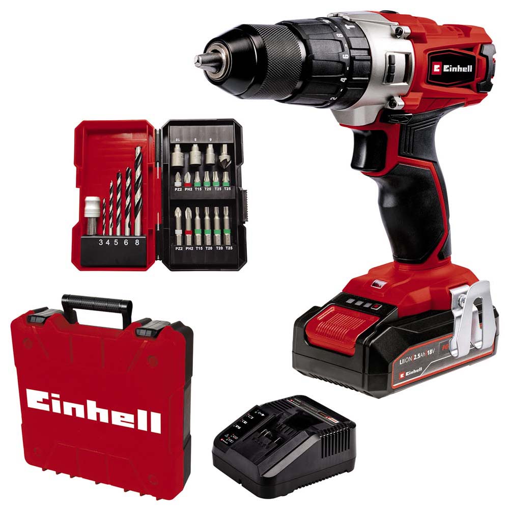 Einhell 18V 44Nm Combi Drill & Accessory