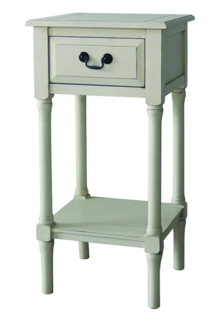 Antique Cream Table With Drawer