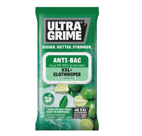 UltraGrime Anti-Bac Wipes (40)