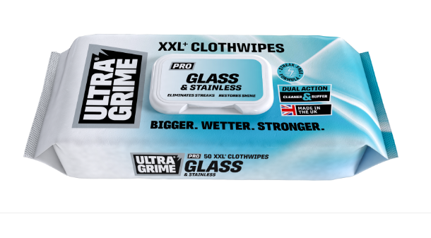 UltraGrime Glass & S/S Wipes (50)