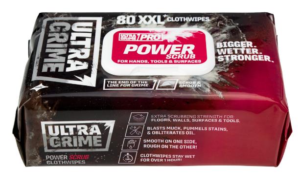 UltraGrime Power Scrub Wipes (80)