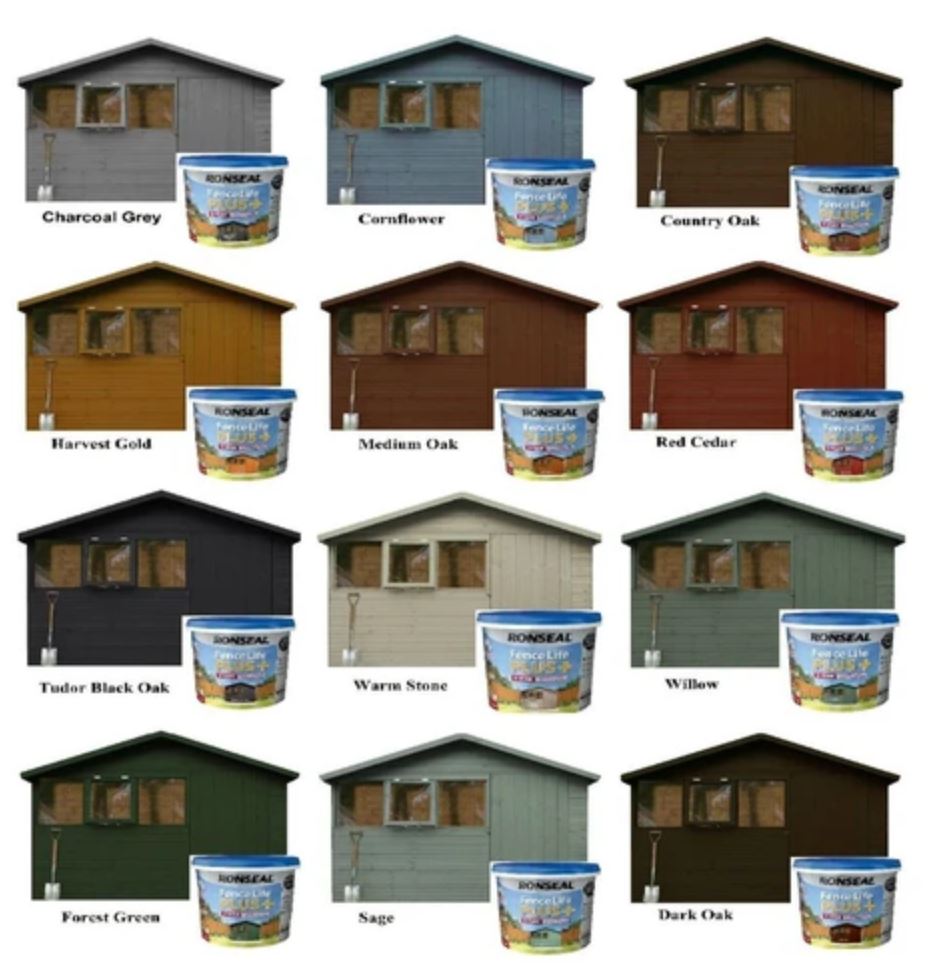 Ronseal Shed Paint Colour Chart Fasci Garden